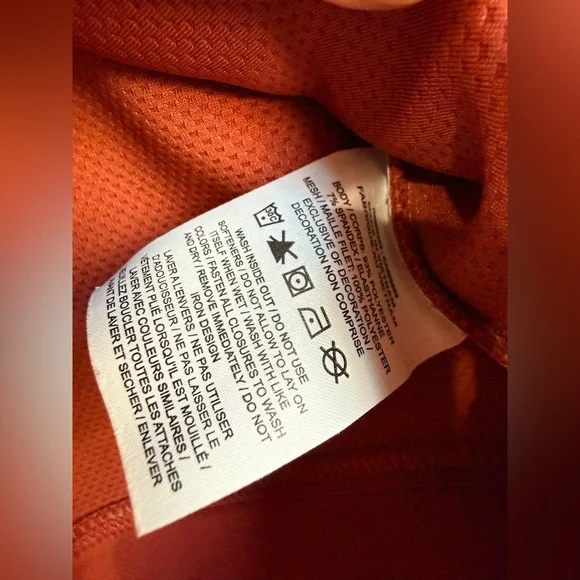 Nike Pro half zip Women's coral and orange sweater with mesh back 2x - Picture 4 of 7